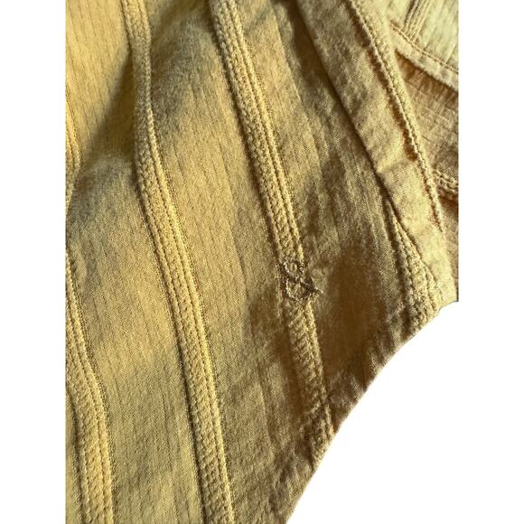 Treasure & Bond Women’s Shirt Small Button Up Tie In Back Mustard Yellow Summer - Picture 5 of 7